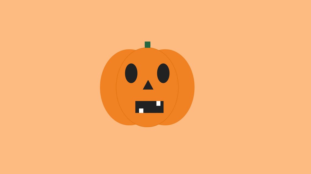 Single div CSS drawing of a Pumpkin